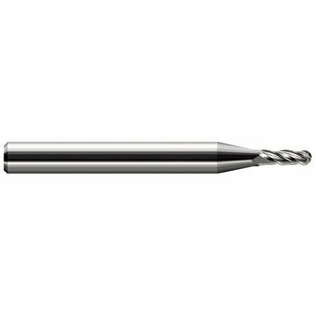 HARVEY TOOL 5.000 mm Cutter dia x 15.000 mm Length of Cut Carbide Metric Ball End Mill, 2 Flutes 739664